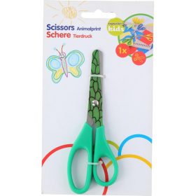 Olló gyerek ,állatmintás 13cm - Zöld