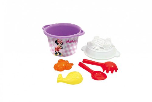 Minnie egeres homokozó készlet formákkal szitával