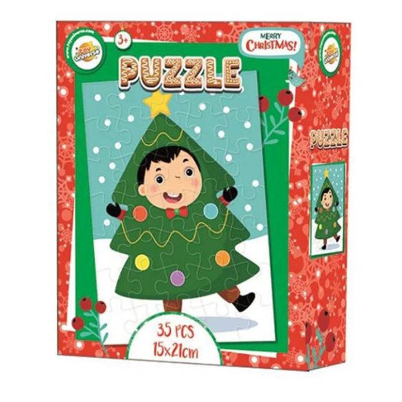 Karácsonyfa mini puzzle 35 db-os