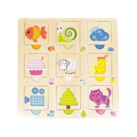 Állatok fa keretes 9 darabos puzzle