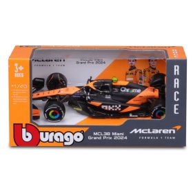 Bburago 1 /43 F1 versenyautó - McLaren Racing MCL38 (2024)