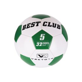 Műbőr focilabda zöld-fehér