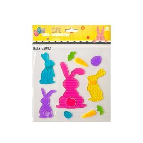 Ablakzselé színes nyuszik