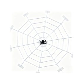 Halloweeni fehér pókháló dekor 150cm