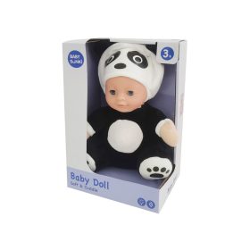 Zenélő, világító altató panda baba, 25 cm