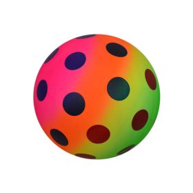 140mm Neon Szivárványos Pöttyös labda