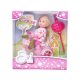 Simba: Évi Love baba biciklivel - 12 cm, többféle