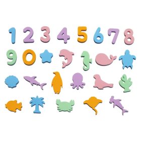 Számok és tengeri állatok fürdőjáték (26 db)