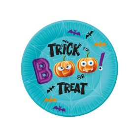 Trick or Treat papír tányér 18 cm, 6 db /cs.