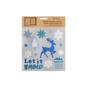 Ablakzselé kék-fehér rénszarvas