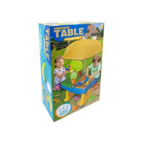 Kerti homokozóasztalka napernyővel, 15 részes