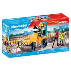 Playmobil: Útépítés úthengerrel és földmérővel