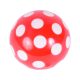 Pöttyös lakkfényű gumilabda - 11 cm, többféle