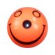 Mosolygó lakkfényű gumilabda - narancssárga, 11 cm