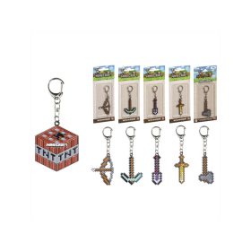 Minecraft fém kulcstartó