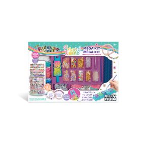   Rainbow Loom, gumikarkötőkészítő gyöngyökkel, megaszett