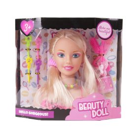 Lily fésülhető babafej - 20 cm