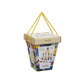 100 db-os fa építőkocka