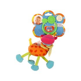 Zsiráf zizegő textil bébijáték