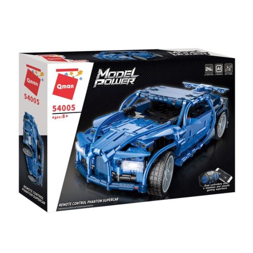 QMAN 54005 - Phantom kék sportautó - 100% technic-kompatibilis építőjáték