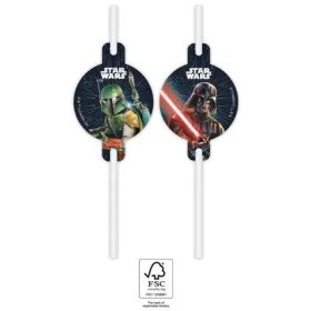 4db Papír szívószál STAR WARS GALAXY