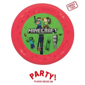 4db újrafelhasználható bulitányér 21cm MINECRAFT