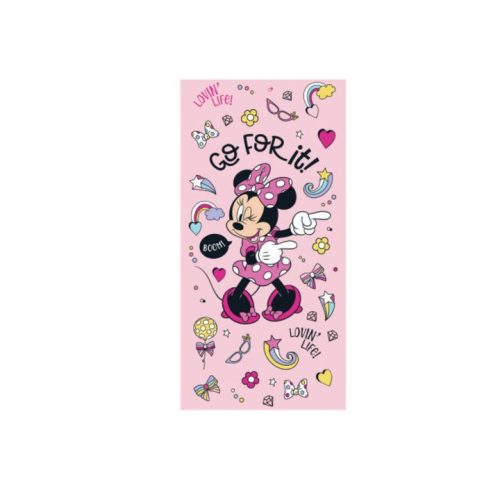 Disney Minnie egér gyerek strandtörölköző - 100% pamut - 70x140 cm - rózsaszín