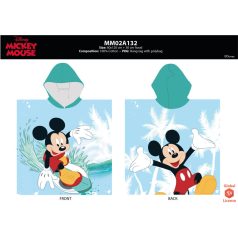   Disney Mickey egér gyerek poncsó - 100% pamut- 60x120 cm - világoskék