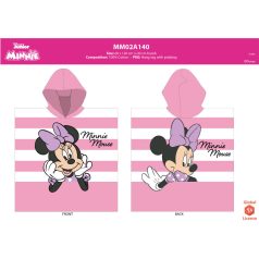   Disney Minnie egér gyerek poncsó - 100% pamut- 60x120 cm - rózsaszín