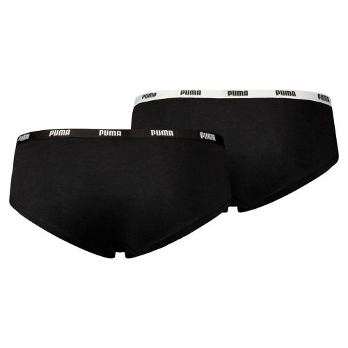 Puma női sport alsó gumis derékrésszel - csípőfazon - 2 darab/csomag - fekete 