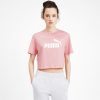 Puma női sport póló magas pamuttartalommal - világosrózsaszín - L
