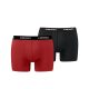 Head Microfiber Férfi alsónadrág - mikroszálas boxeralsó - 2 db/csomag - piros-fekete -parent