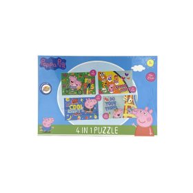Peppa malac 4 az 1 ben Puzzle 12-13-20-24 darabos - Zöld Peppa malac 4 az 1 ben Puzzle 12-13-20-24 darabos - Zöld
