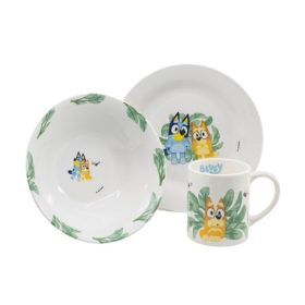   Bluey 3 részes kerámia étkészlet (lapostányér, mélytányér, bögre)