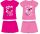 Barbie pamut nyári együttes - póló-rövidnadrág szett - pink - 110