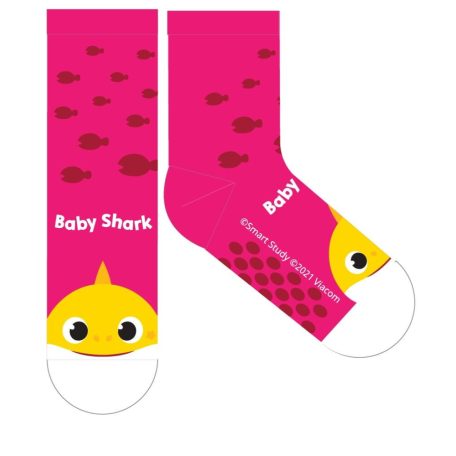 Baby Shark csúszásgátlós teliplüss normál zokni gyerekeknek