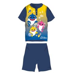   Baby Shark nyári rövid ujjú gyerek pizsama - pamut jersey pizsama