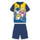 Baby Shark nyári rövid ujjú gyerek pizsama - pamut jersey pizsama - sötétkék - 104