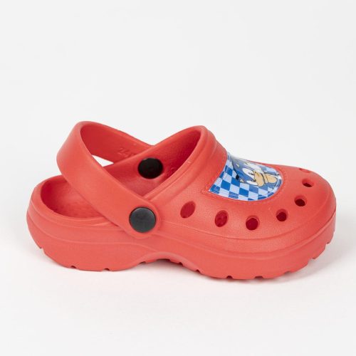 Sonic a sündisznó PIROS gyerek papucs, klumpa, clog