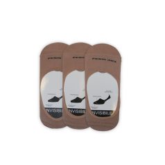   Pezzini unisex szilikonos titokzokni - 3 pár/csomag - pamut titokzokni - beige -parent