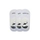 Pezzini unisex szilikonos titokzokni - 3 pár/csomag - pamut titokzokni - fehér - 43-46