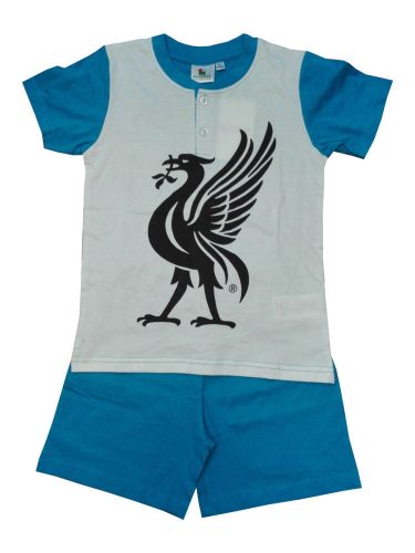 Rövid ujjú pamut gyerek pizsama - Evidence - középkék