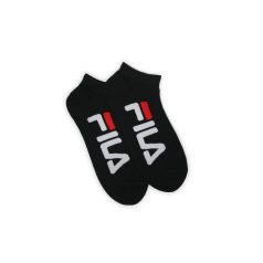   Fila unisex feliratos titokzokni - 2 pár/csomag - pamut titokzokni - fekete -parent