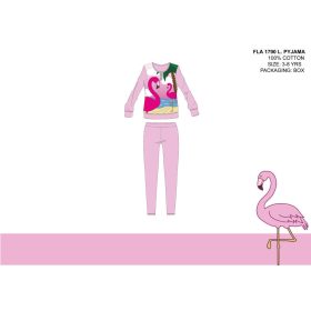 Flamingó vékony pamut gyerek pizsama - jersey pizsama