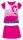 Flamingó nyári rövid ujjú gyerek pizsama - pamut jersey pizsama - pink - 128