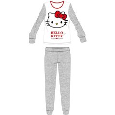   Hello Kitty női vékony pamut pizsama - jersey pizsama - világosszürke