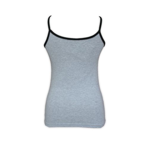 Női pamut kétrészes sport fehérnemű szett - sportbugyi-spagettipántos top - szürke - S