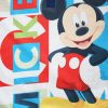 Hosszú vékony pamut gyerek pizsama - Mickey egér - Starts felirattal - Jersey - sötétkék - 122