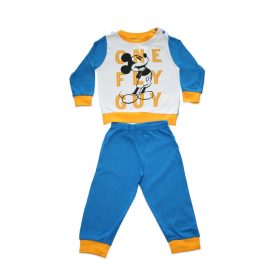   Hosszú vékony pamut baba pizsama - Mickey egér - One fly guy felirattal - Jersey