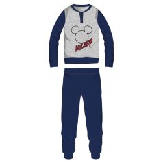   Disney Mickey egér férfi vékony pamut pizsama - jersey pizsama - világosszürke-sötétkék
